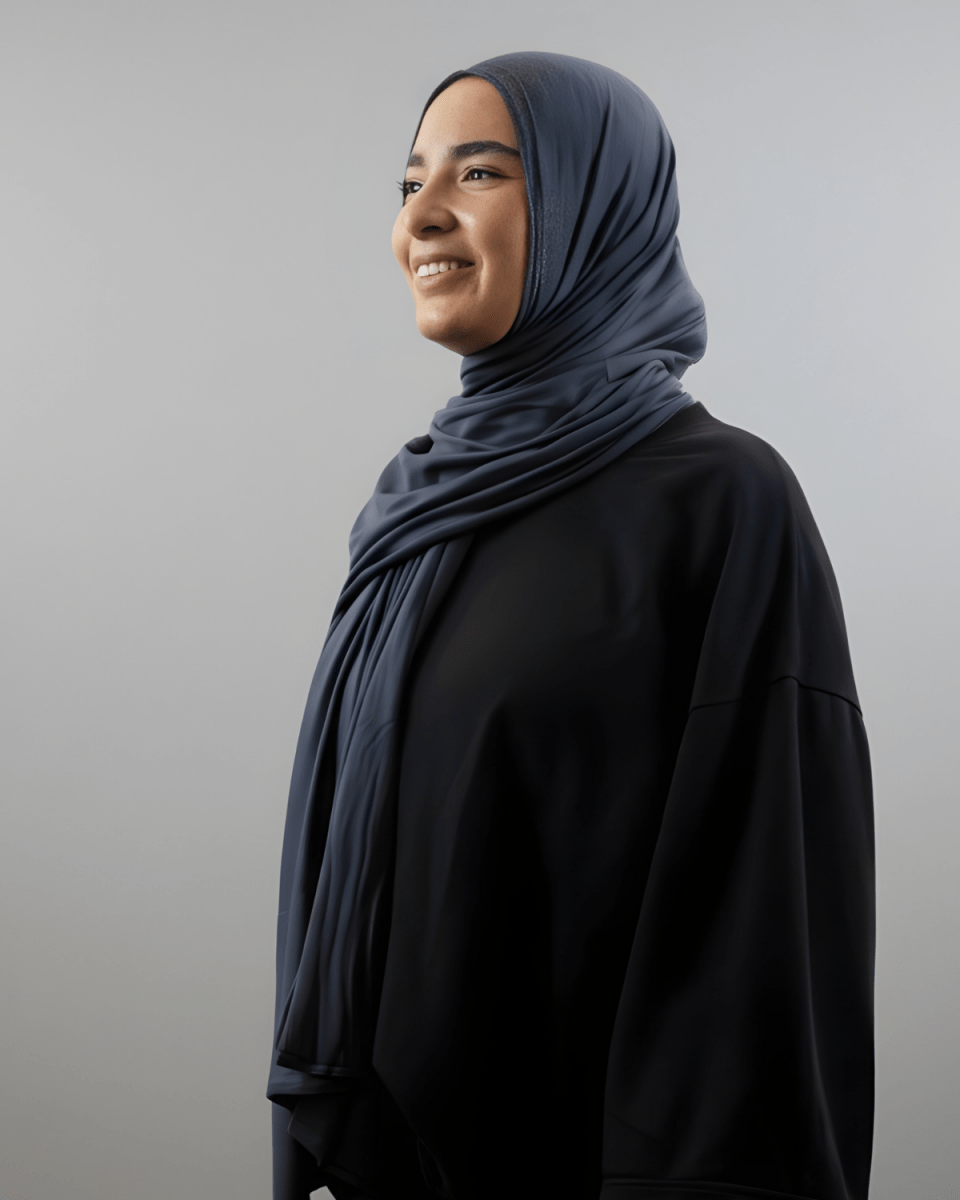 Hijab Coton - Gris Luxe - C5 - MonHijab.fr