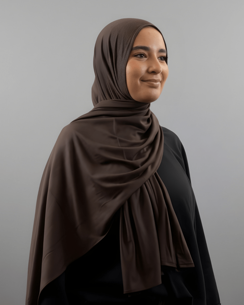 Hijab Coton - Marron Luxe - C8 - MonHijab.fr