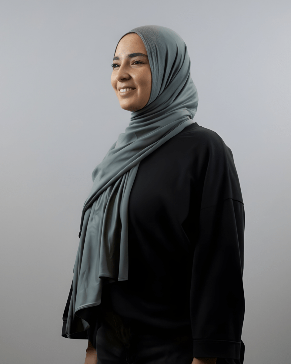 Hijab Coton - Vert d'Eau Luxe - C4 - MonHijab.fr