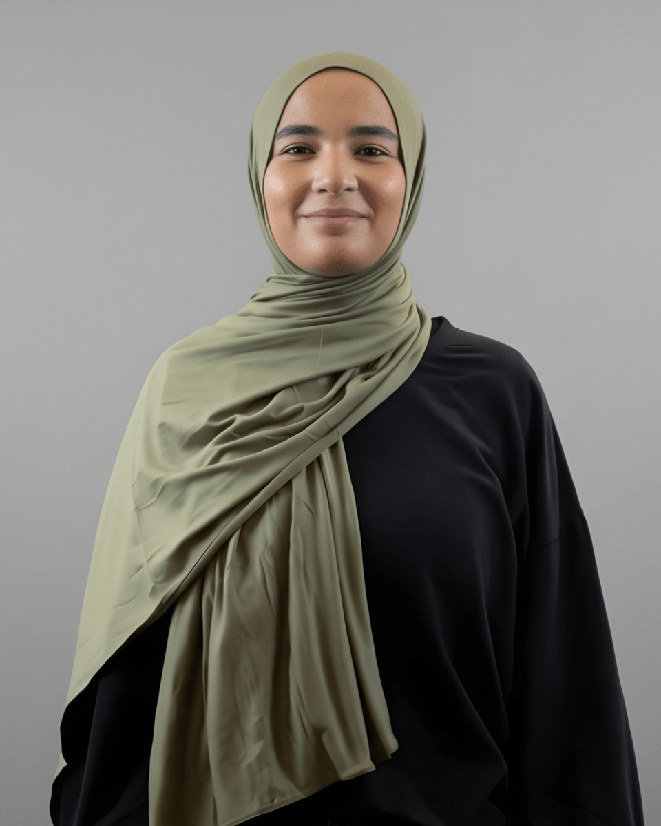 Hijab Coton - Vert Olive Luxe - C9 - MonHijab.fr