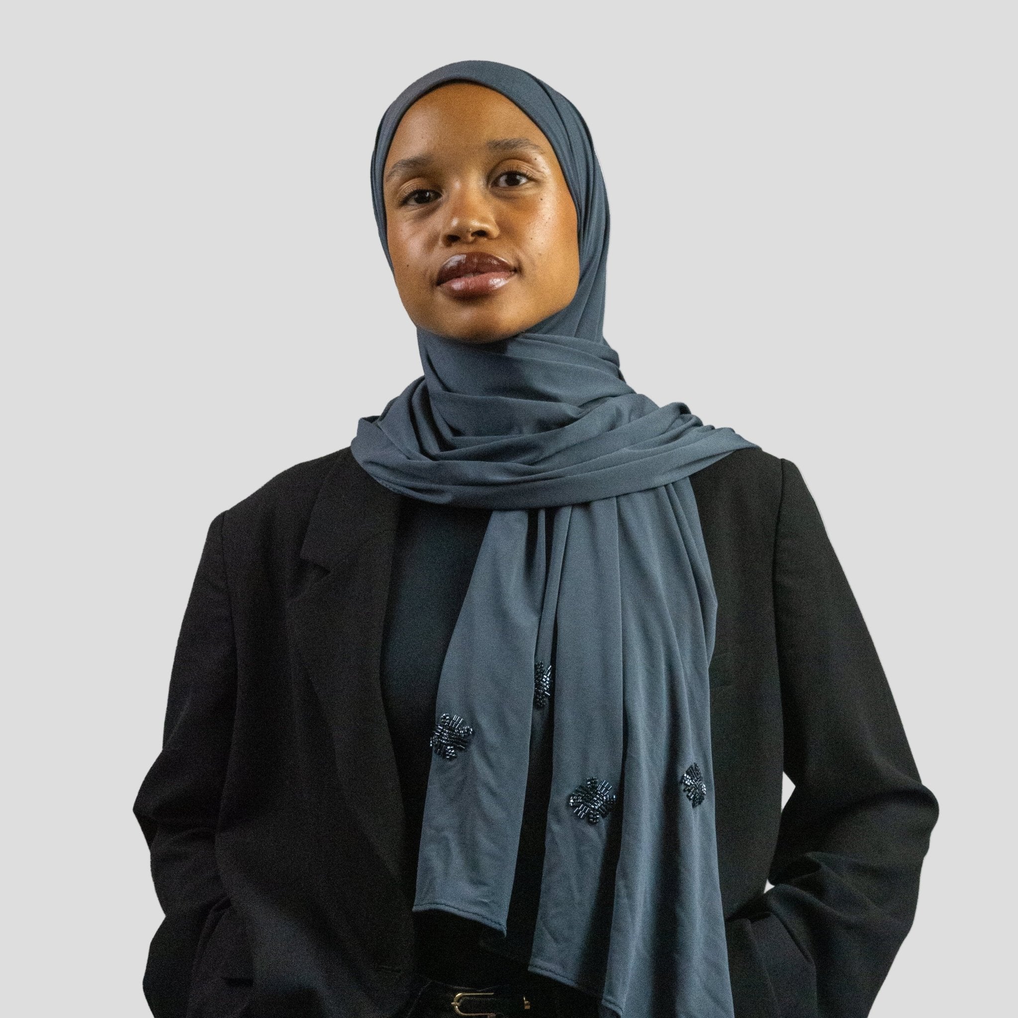 Hijab Jersey Crystal - Gris N°5 - MonHijab.fr