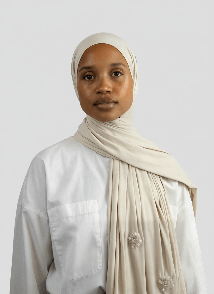 Hijab Jersey Crystal Luxe - Beige N°4 - MonHijab.fr