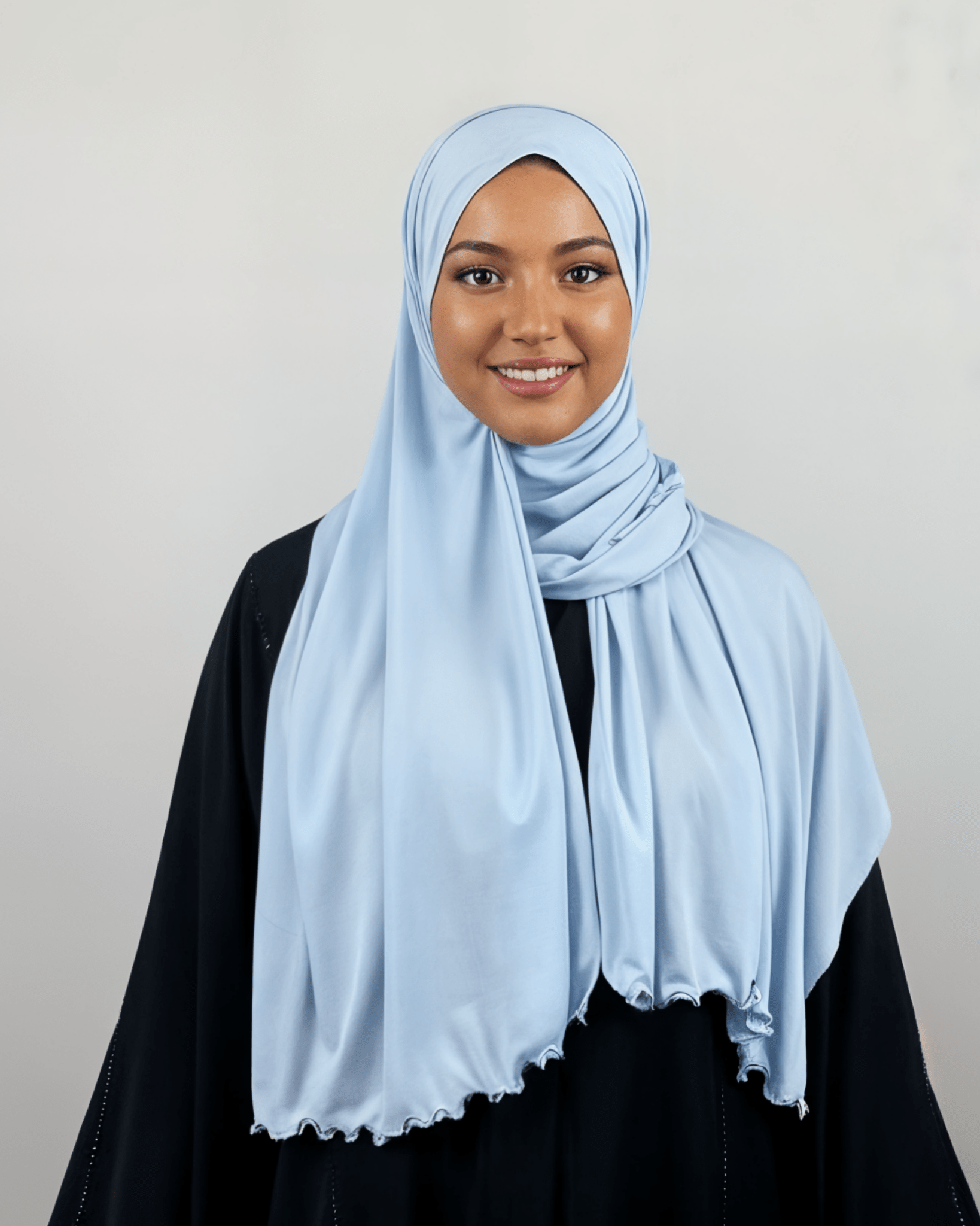 Hijab Jersey Frisé Premium - Bleu Ciel N°126 - MonHijab.fr