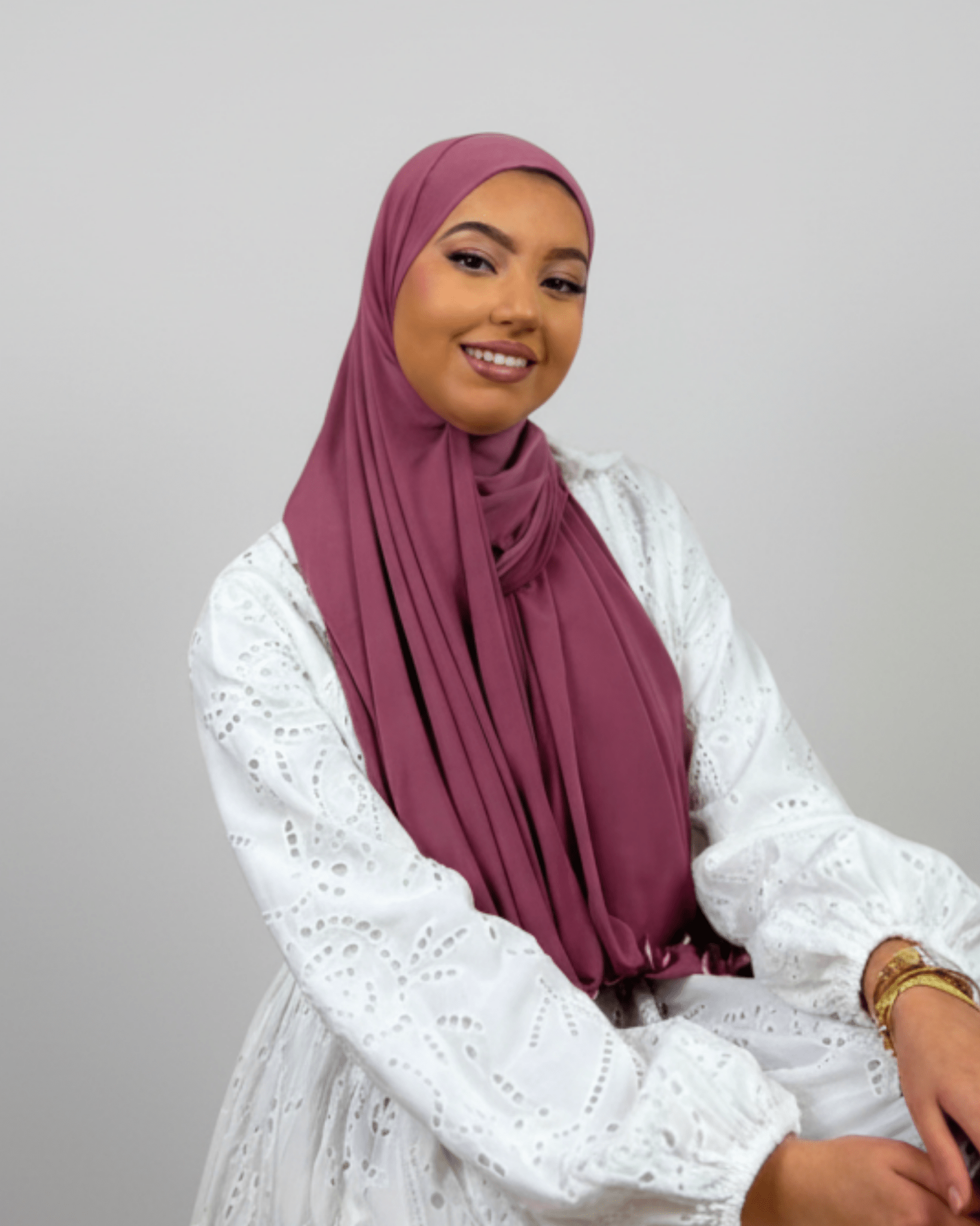 Hijab Jersey Frisé Premium - Rose N°121 - MonHijab.fr