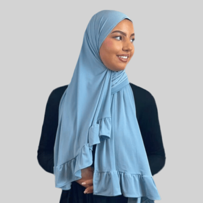 Hijab Jersey Froufrou - Bleu N°26 - MonHijab.fr