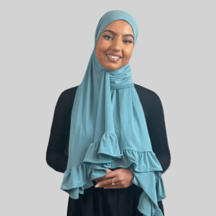 Hijab Jersey Froufrou - Bleu N°5 - MonHijab.fr