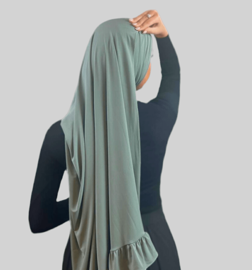 Hijab Jersey Froufrou - Vert N°15 - MonHijab.fr