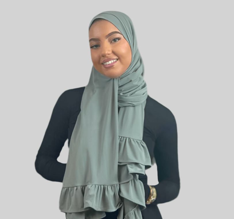 Hijab Jersey Froufrou - Vert N°15 - MonHijab.fr