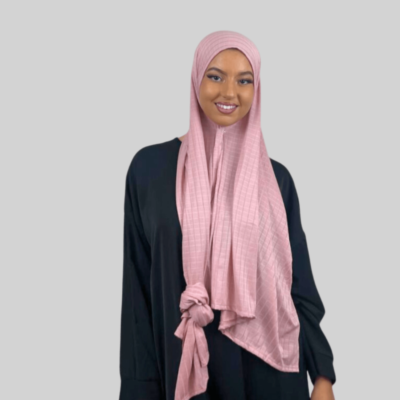 Hijab Jersey Jacquard - Rose Clair - MonHijab.fr