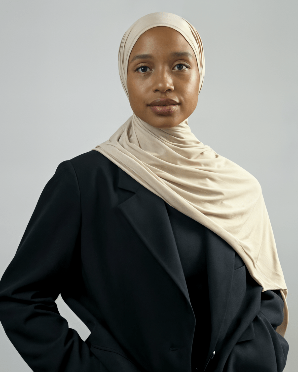 Hijab Jersey Premium - Beige N°J5 - MonHijab.fr