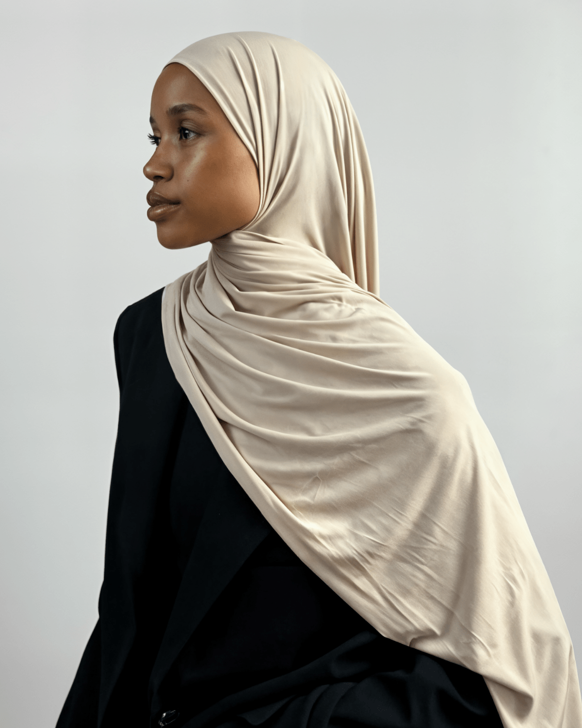 Hijab Jersey Premium - Beige N°J5 - MonHijab.fr