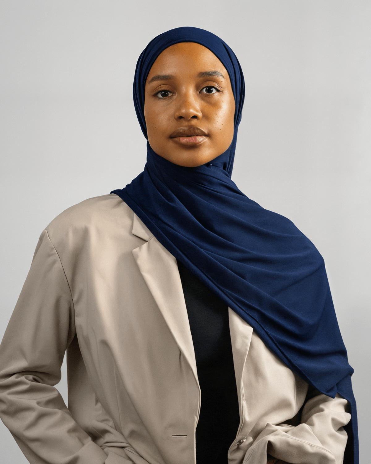 Hijab Jersey Premium - Bleu Nuit N°106 - MonHijab.fr