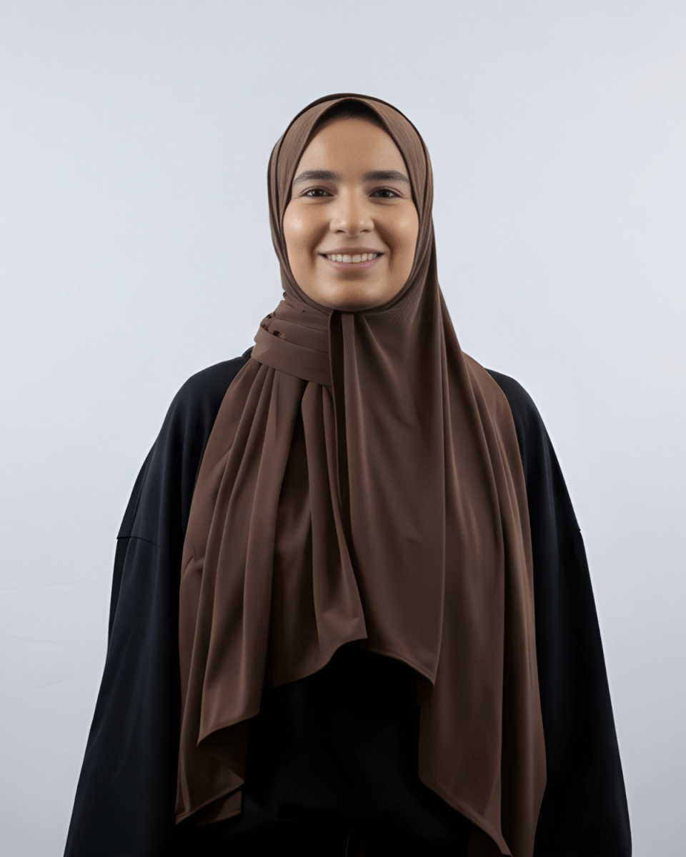 Hijab Jersey Premium - Marron N°J12 - MonHijab.fr