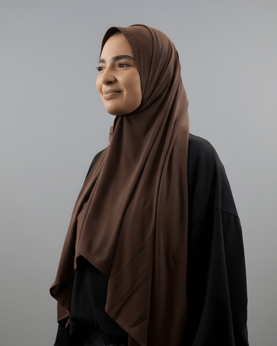 Hijab Jersey Premium - Marron N°J12 - MonHijab.fr