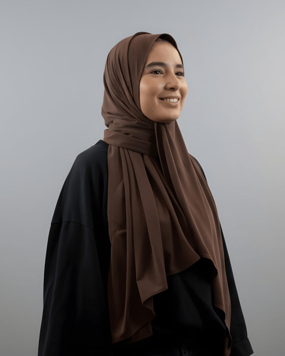 Hijab Jersey Premium - Marron N°J12 - MonHijab.fr