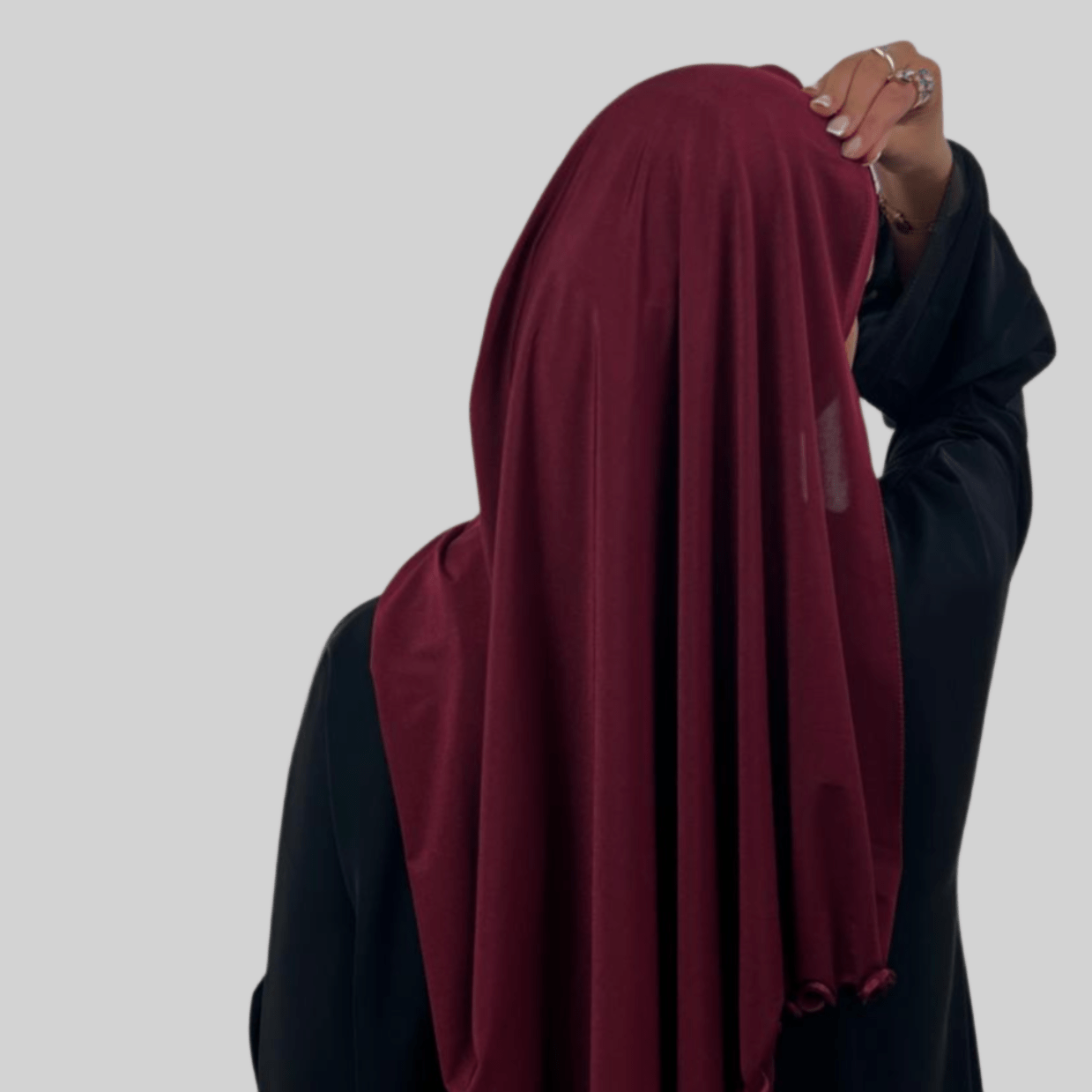 Hijab Jersey Premium Satin Frisé - Bordeaux N°SF6 - MonHijab.fr