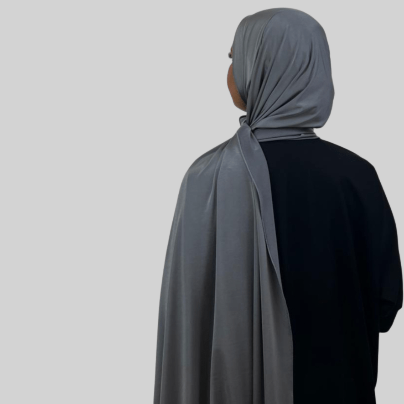 Hijab Jersey Premium Satin Frisé - Gris N°SF4 - MonHijab.fr