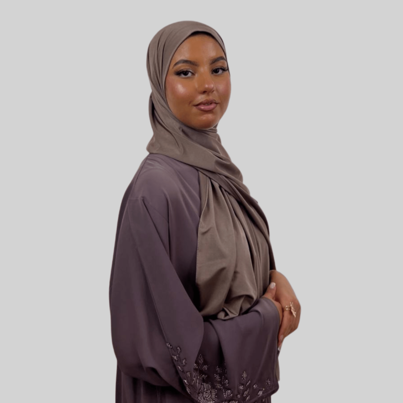 Hijab Jersey Premium Satin - Rose Forcé N°S3 - MonHijab.fr