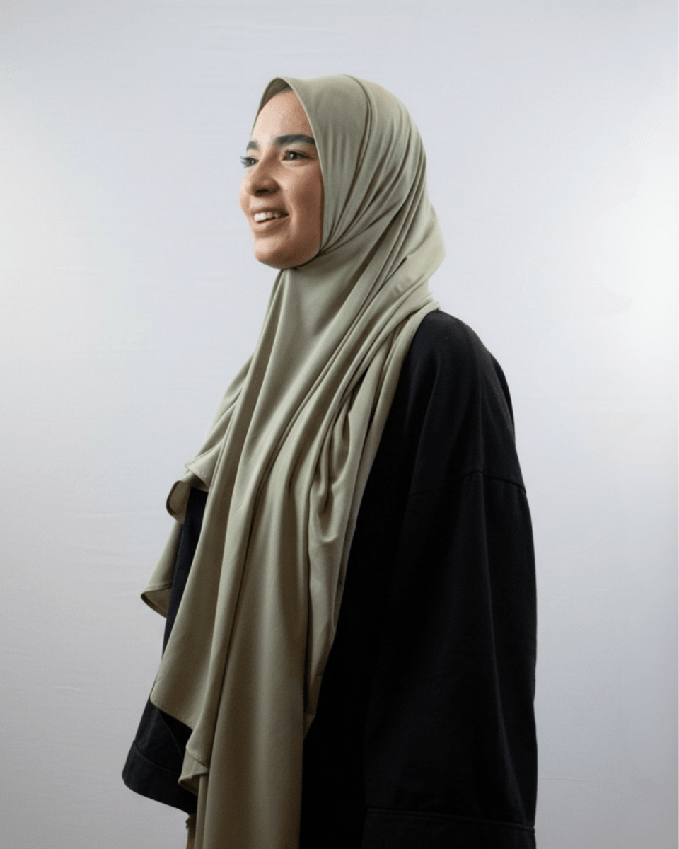 Hijab Jersey Premium - Vert Olive N°J14 - MonHijab.fr