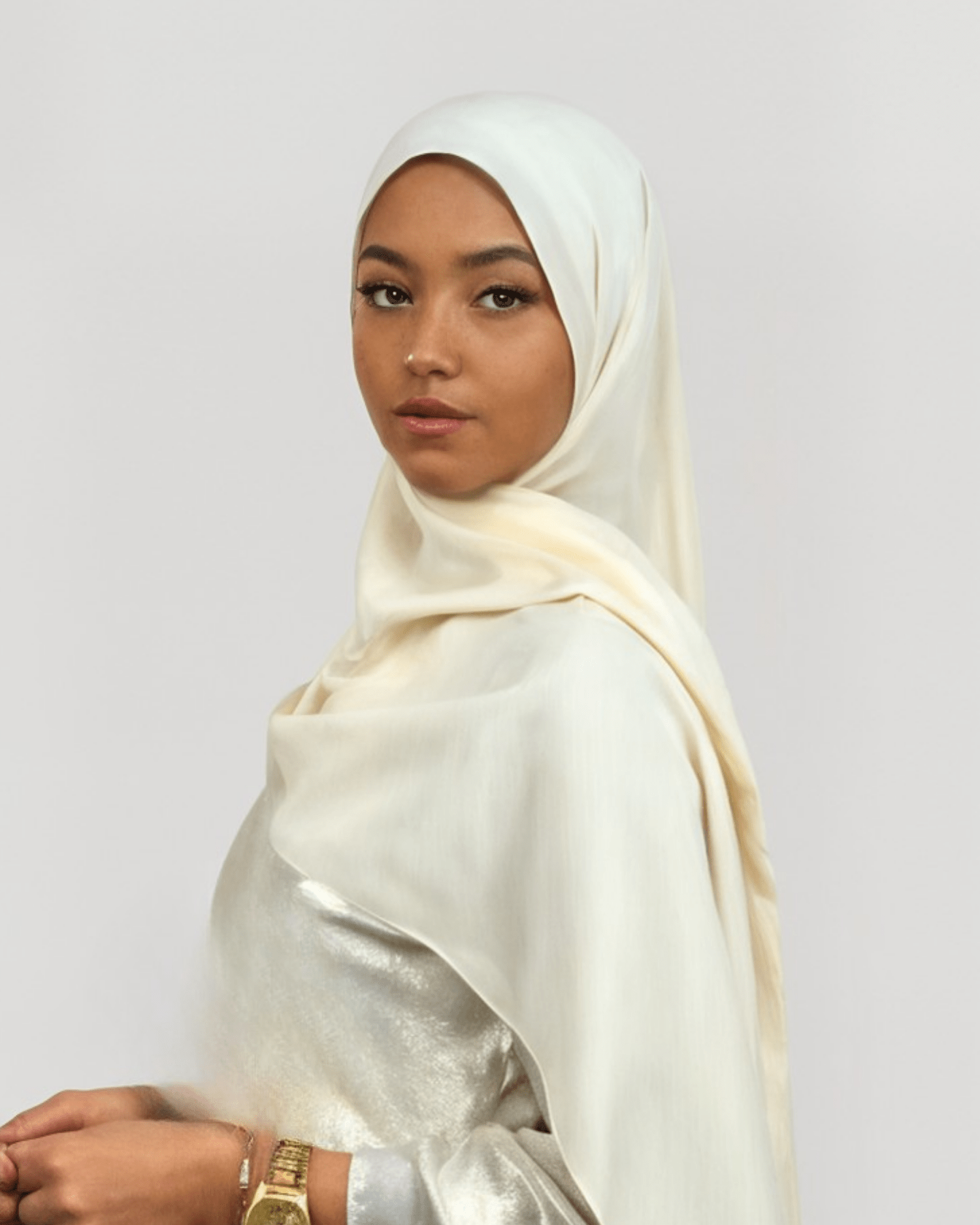 Hijab Soie De Médine - Crème - MonHijab.fr