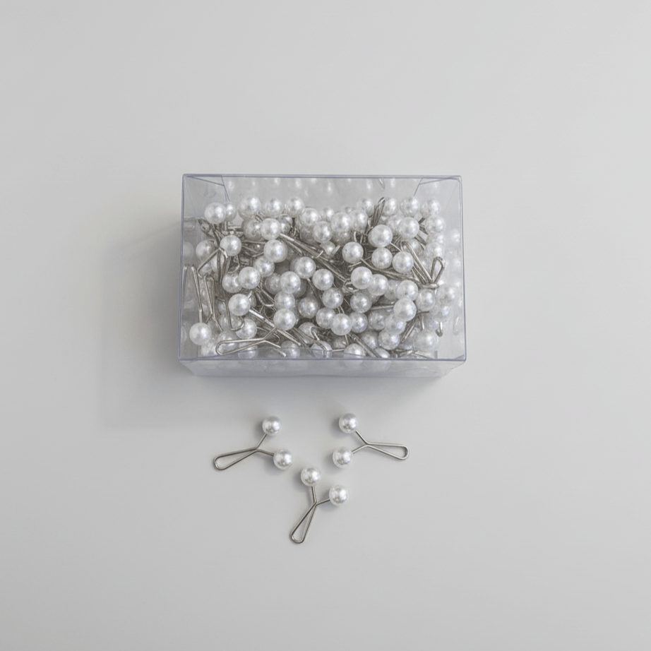 Pinces anti - trou - Blanc par lot de 12 - MonHijab.fr