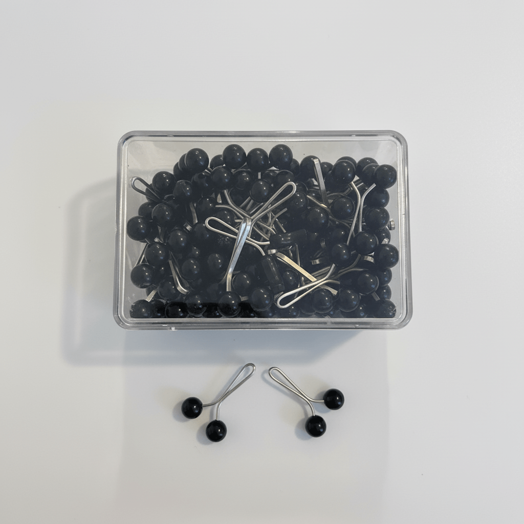 Pinces anti - trou - Noires par lot de 12 - MonHijab.fr